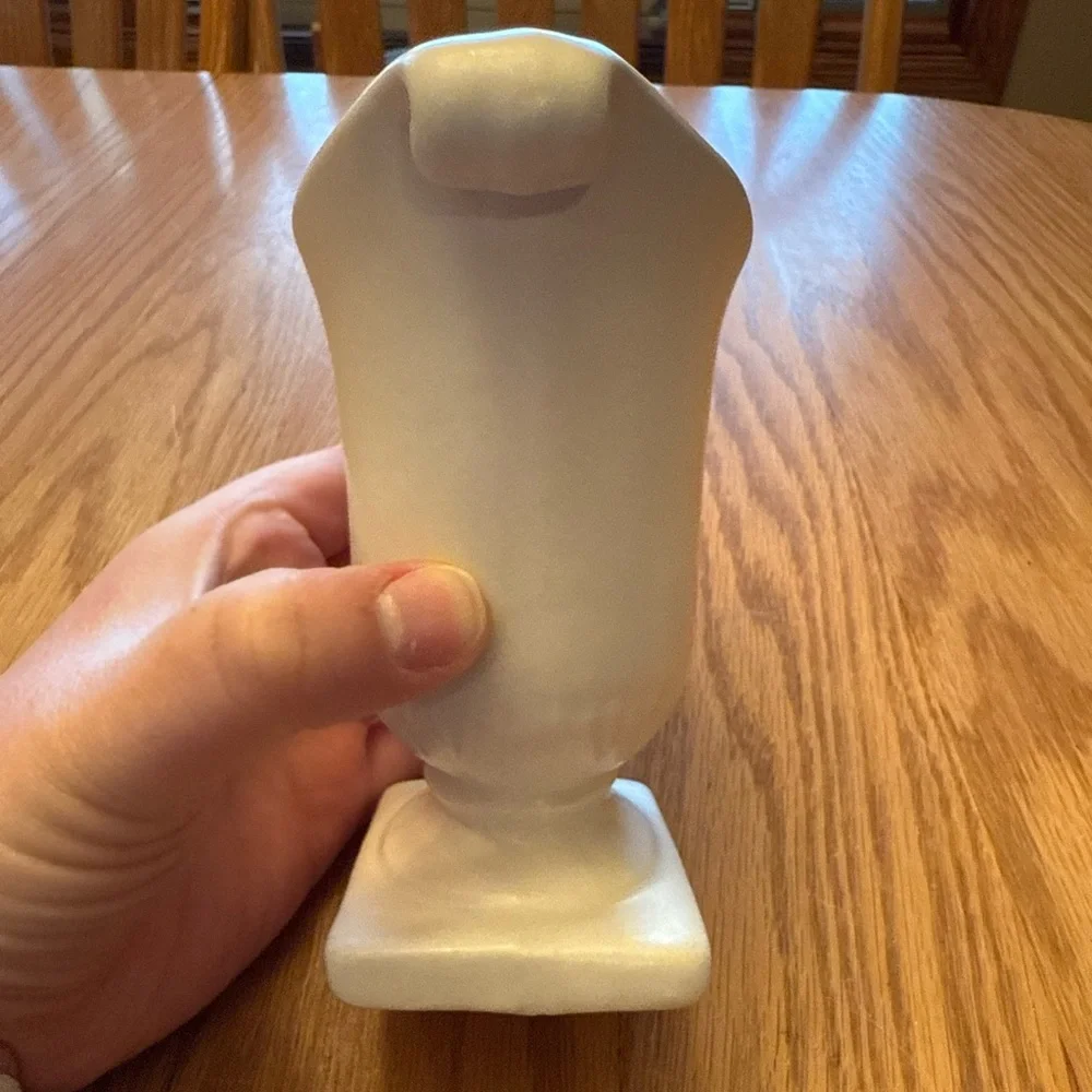 Vintage White Ceramic Decorative Urn Vase